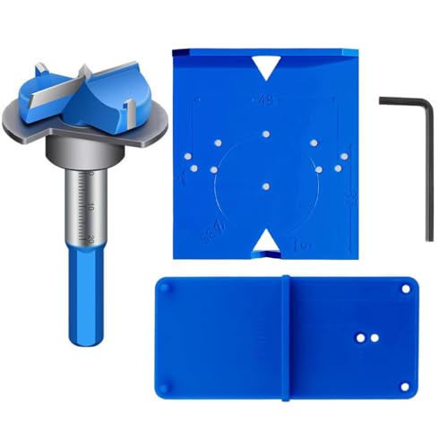 Serplex® 35mm Concealed Hinge Jig Kit Bestgle Woodworking Tool Drill Bits Hinge Drilling Hole Router Jig for Cabinet Cupboard Door Installation,Hole Drill Guide Set with 35mm Forstner Bit Serplex® 35mm Concealed Hinge Jig Kit Bestgle Woodworking Tool Drill Bits Hinge Drilling Hole Router Jig for Cabinet Cupboard Door Installation,Hole Drill Guide Set with 35mm Forstner Bit